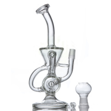 Cámara doble Hammerhead Recycler Hookah Glass fumar pipa de agua (ES-GB-526)